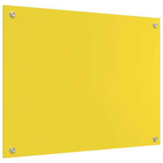 Küchenrückwand Gelb 80 x 60 x 0.6 cm Einscheibensicherheitsglas