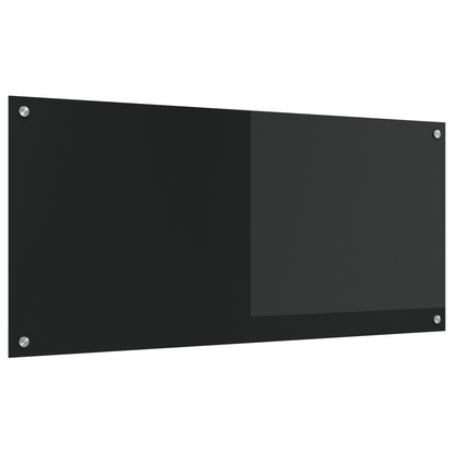 Küchenrückwand Schwarz 110 x 50 x 0.6 cm Gehärtetes Glas