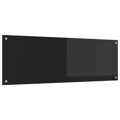 Küchenrückwand Schwarz 120 x 40 x 0,6 cm Gehärtetes Glas