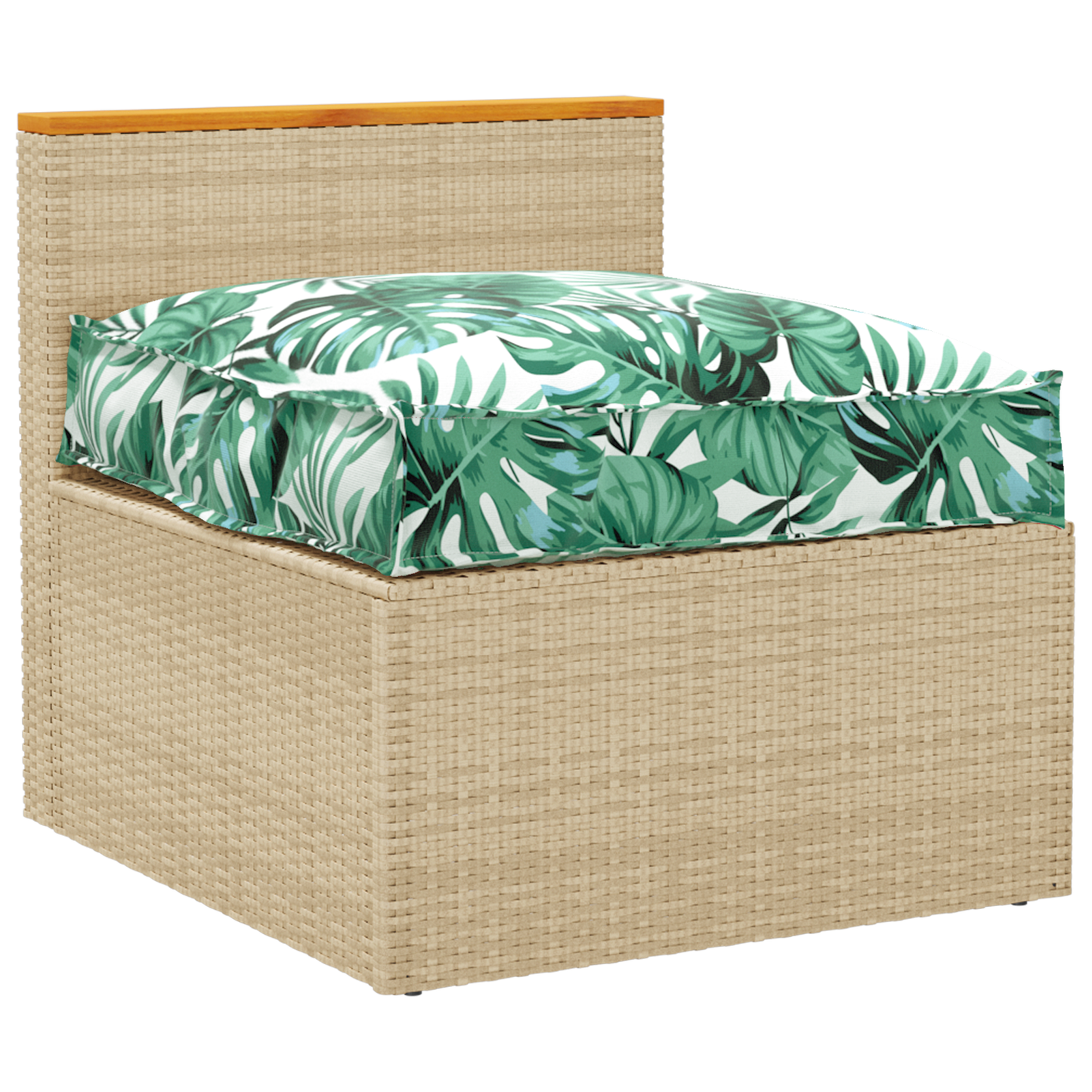 Pallet Kissen für geeigneten Sitz Blattmuster 70 x 70 x 12 cm