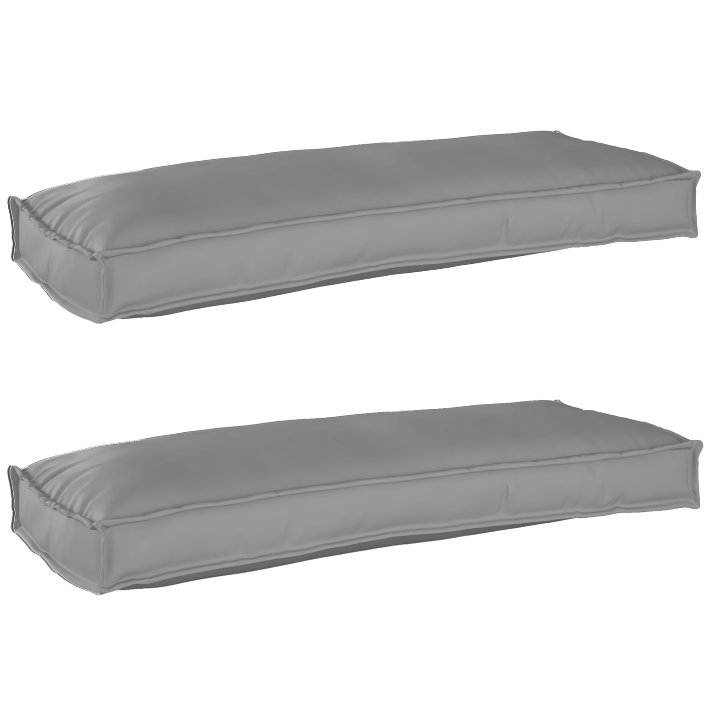 Pallet Kissen Set 2 pcs Grau 100 x 40 x 8 cm Oxford-Stoff