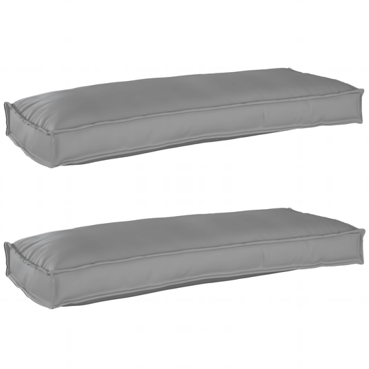 Pallet Kissen Set 2 pcs Grau 100 x 40 x 8 cm Oxford-Stoff