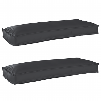 Pallet Kissen Set 2 pcs Schwarz 100 x 40 x 8 cm Oxford-Stoff