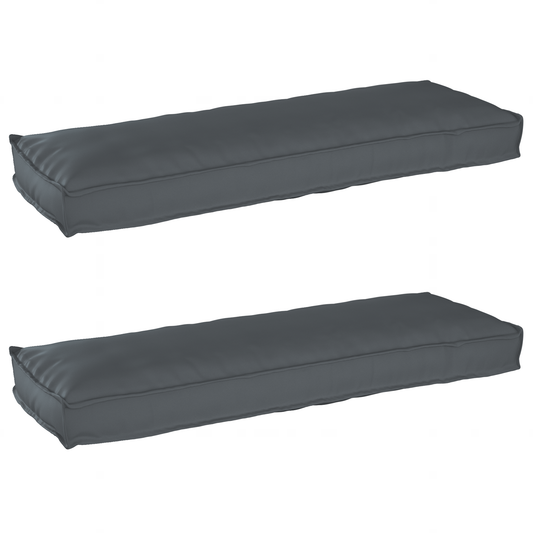 Pallet Kissen Set 2 pcs Anthrazit 120 x 40 x 8 cm Oxford-Stoff