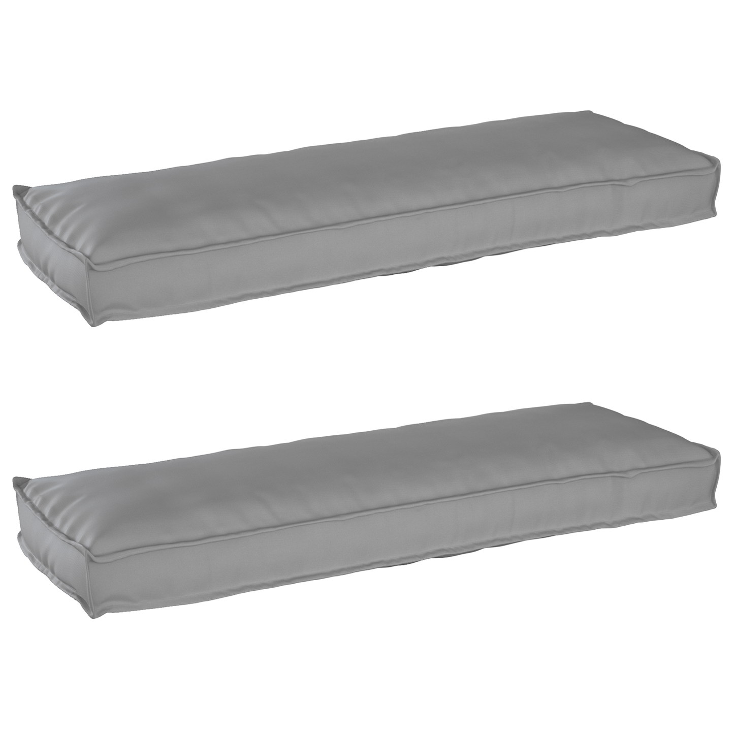 Pallet Kissen Set 2 pcs Grau 120 x 40 x 8 cm Oxford-Stoff