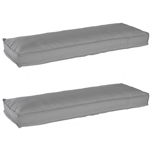 Pallet Kissen Set 2 pcs Grau 120 x 40 x 8 cm Oxford-Stoff