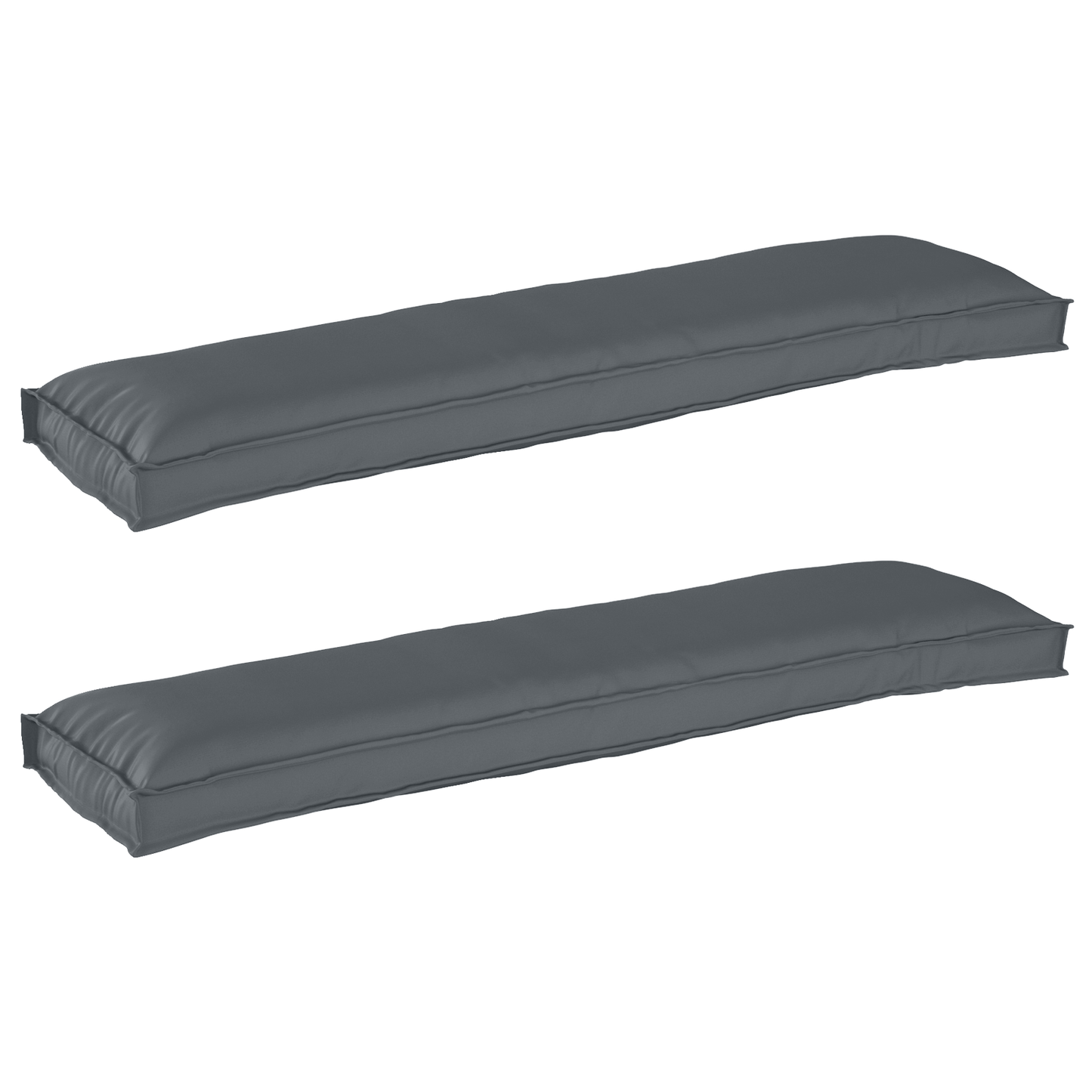 Pallet Kissen Set 2 pcs Anthrazit 150 x 40 x 8 cm Oxford-Stoff