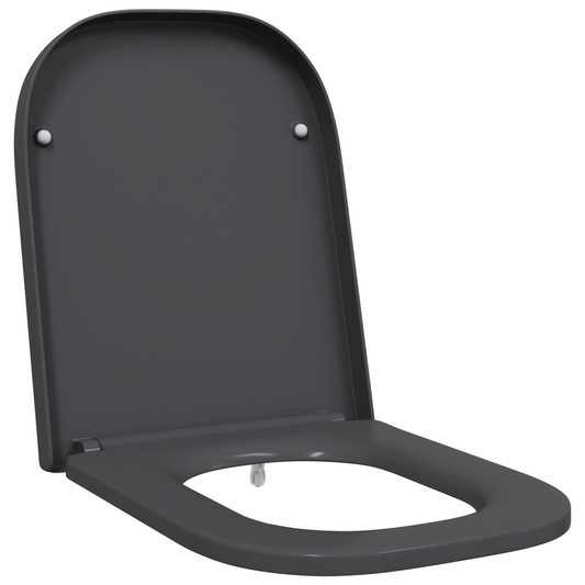 Toilettensitz mit Schnellverschluss und sanftem Schließen Duroplast Anthrazit
