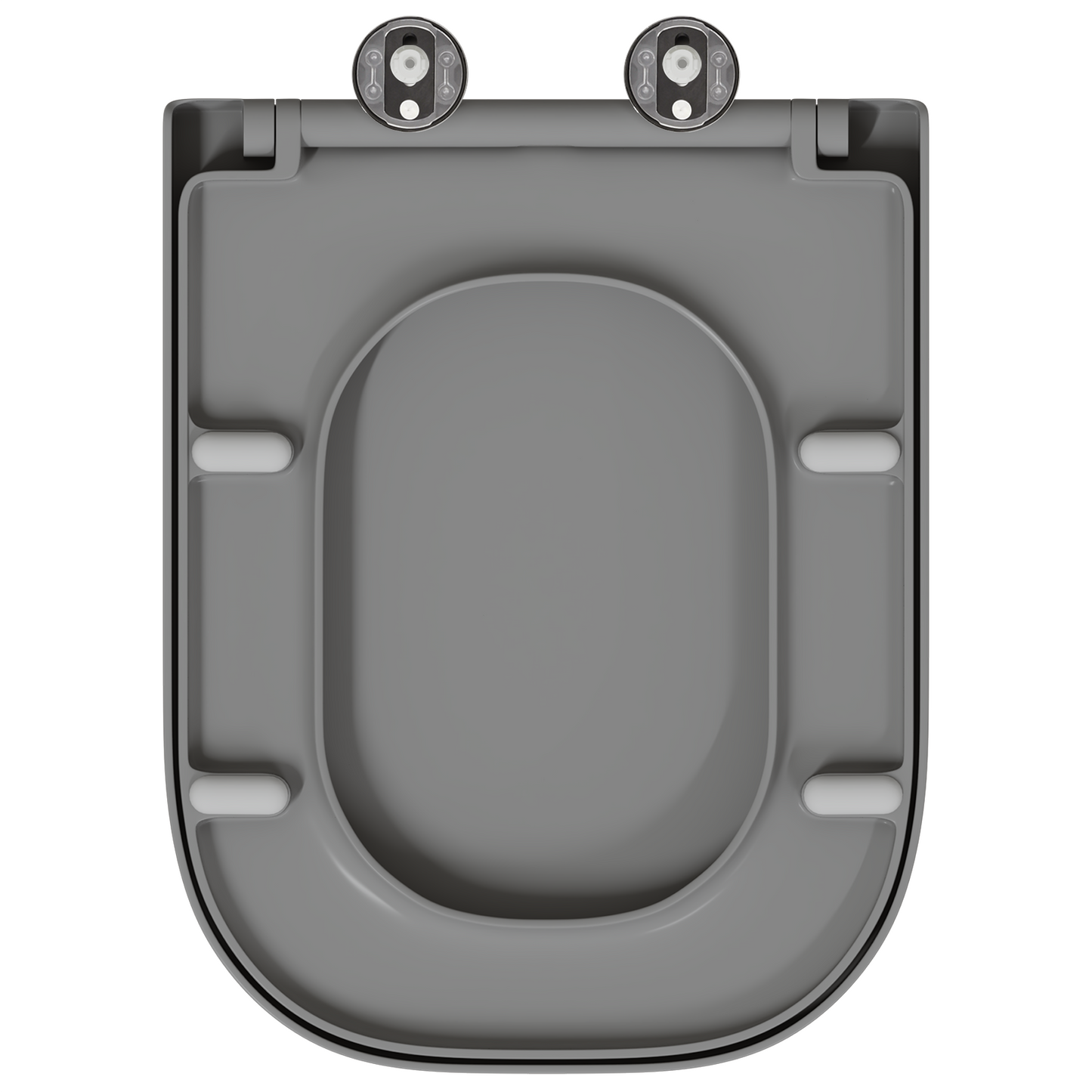 Toilettendeckel mit Schnellverschluss und sanftem Schließen Duroplast Grau