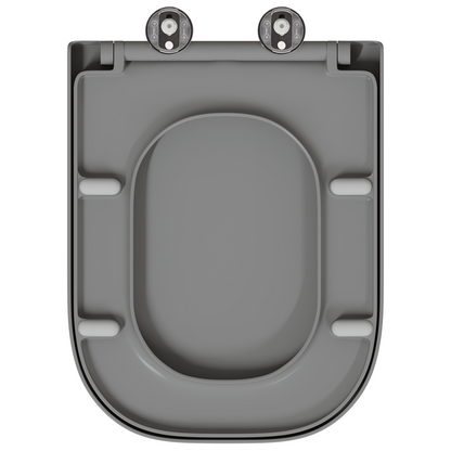 Toilettendeckel mit Schnellverschluss und sanftem Schließen Duroplast Grau