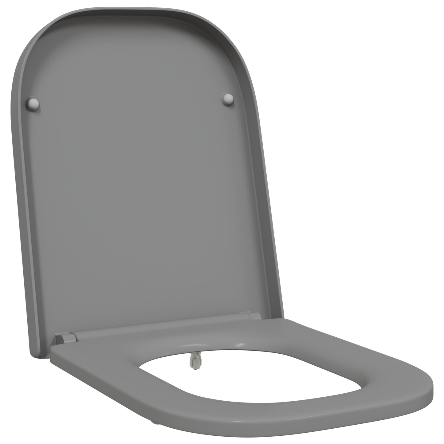Toilettendeckel mit Schnellverschluss und sanftem Schließen Duroplast Grau