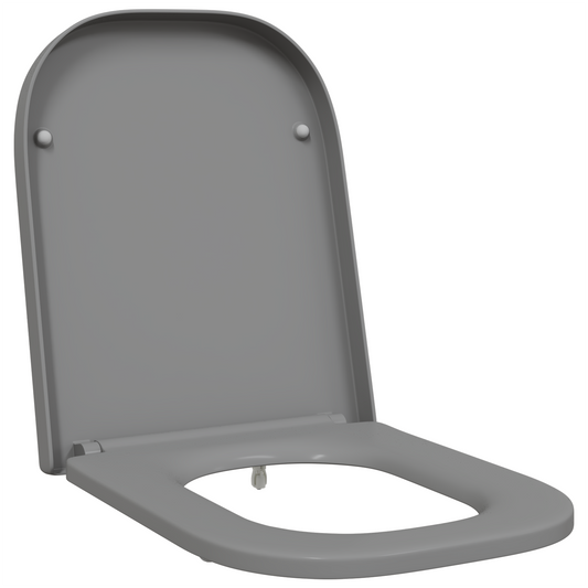 Toilettendeckel mit Schnellverschluss und sanftem Schließen Duroplast Grau