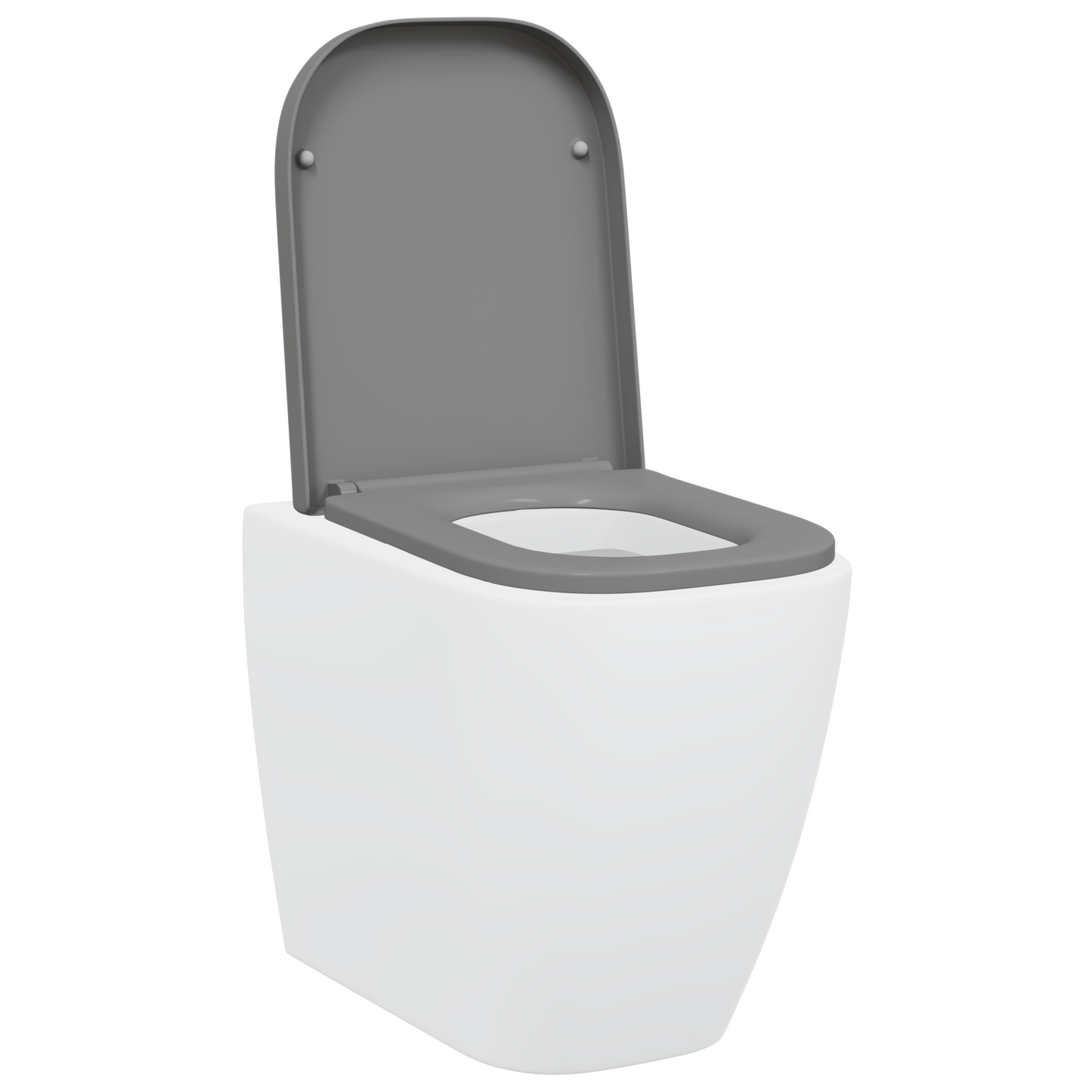 Toilettendeckel mit Schnellverschluss und sanftem Schließen Duroplast Grau