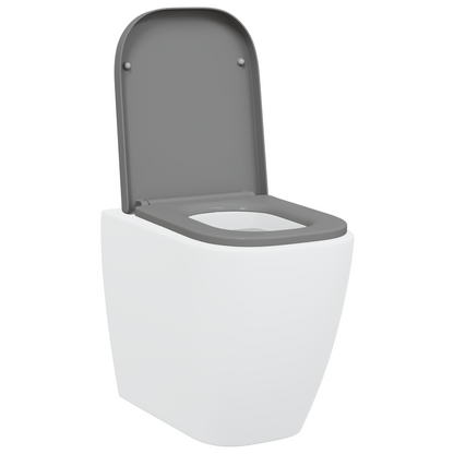 Toilettendeckel mit Schnellverschluss und sanftem Schließen Duroplast Grau