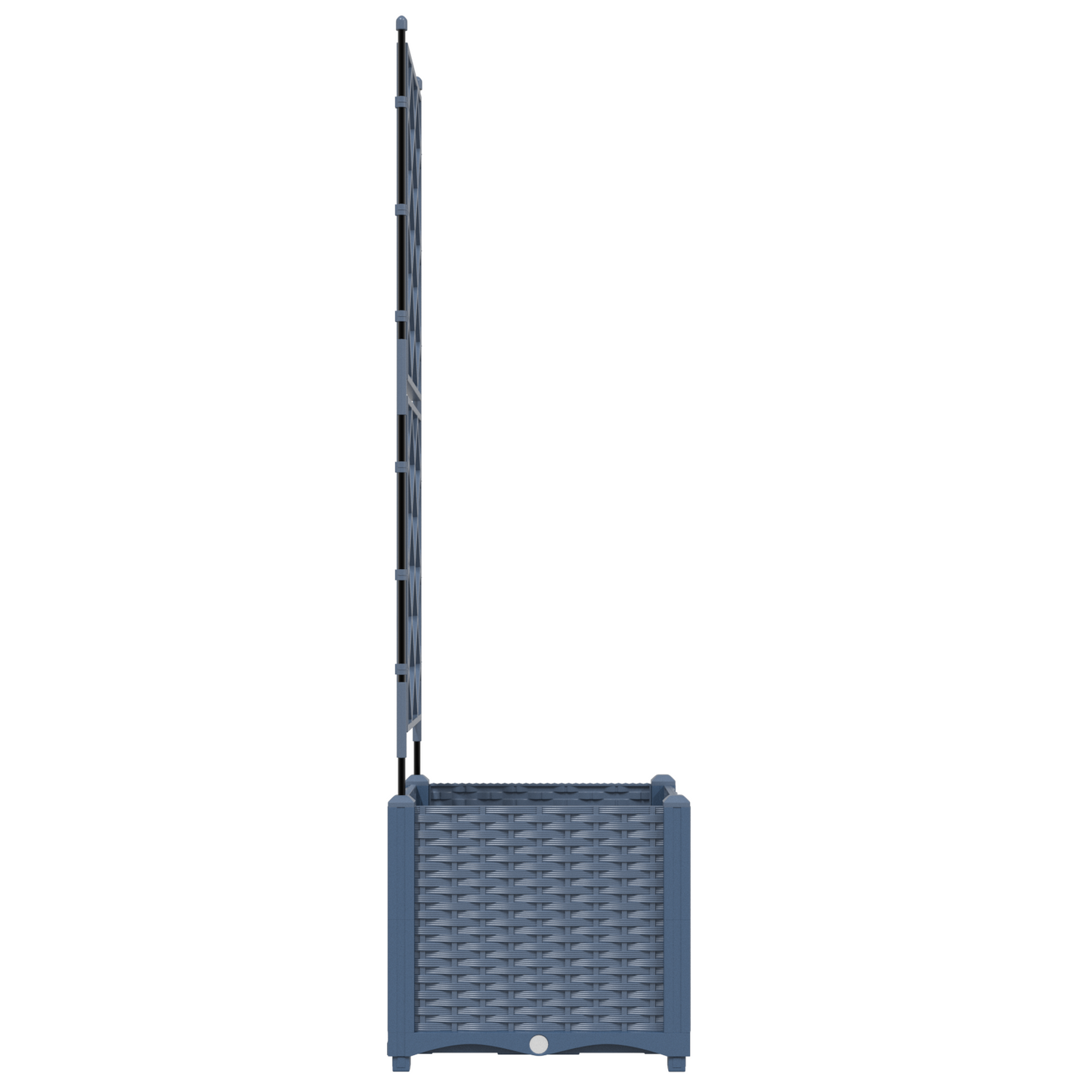 Gartenpflanzer mit Gitter Grau 40 x 40 x 143 cm PP
