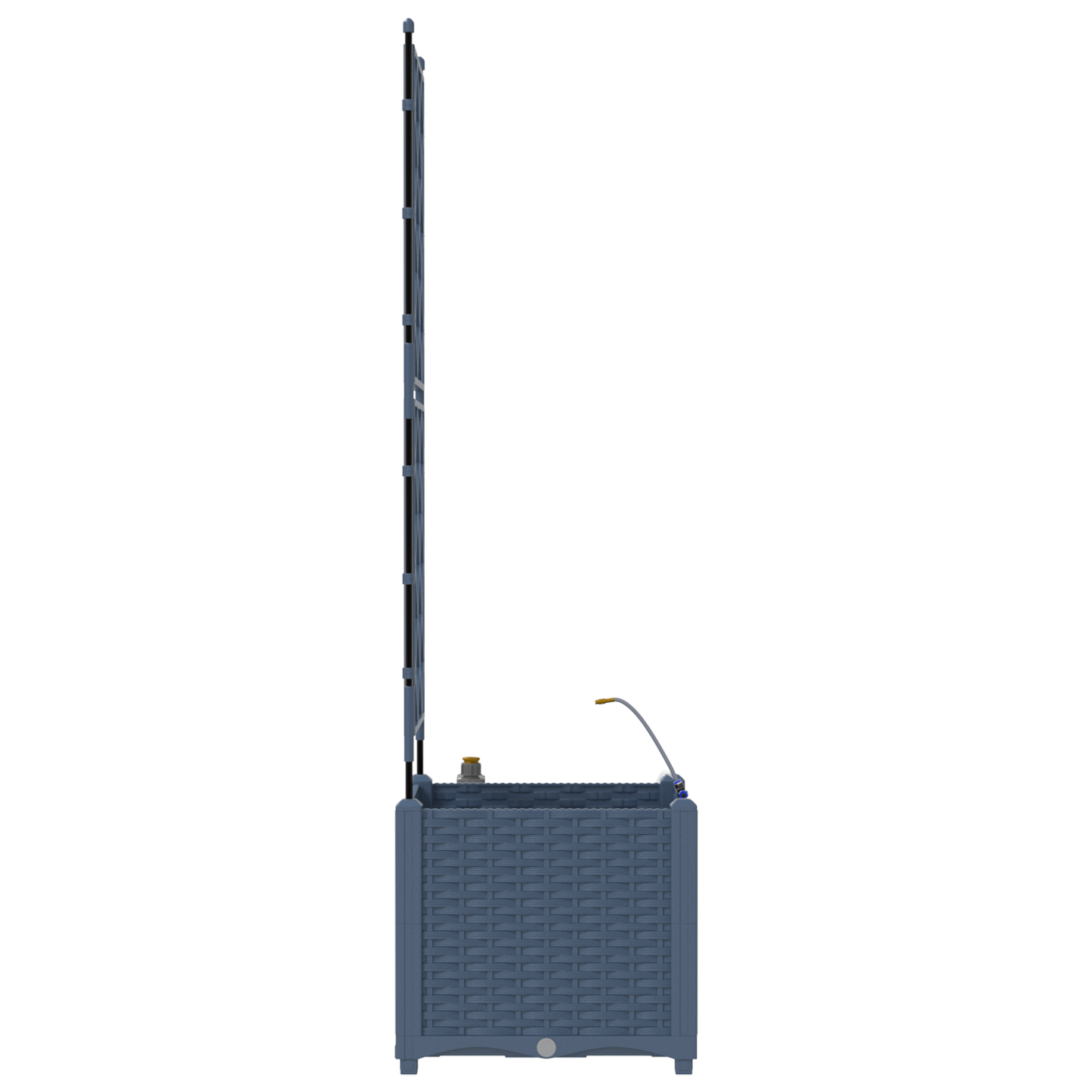 Gartenpflanzer Grau 40 x 40 x 142 cm Stahl