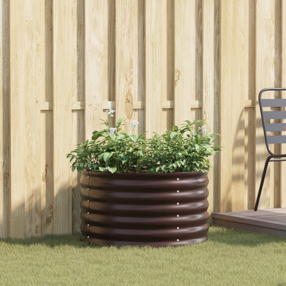Garten-Hochbeet Braun 80 x 80 x 44 cm Stahl