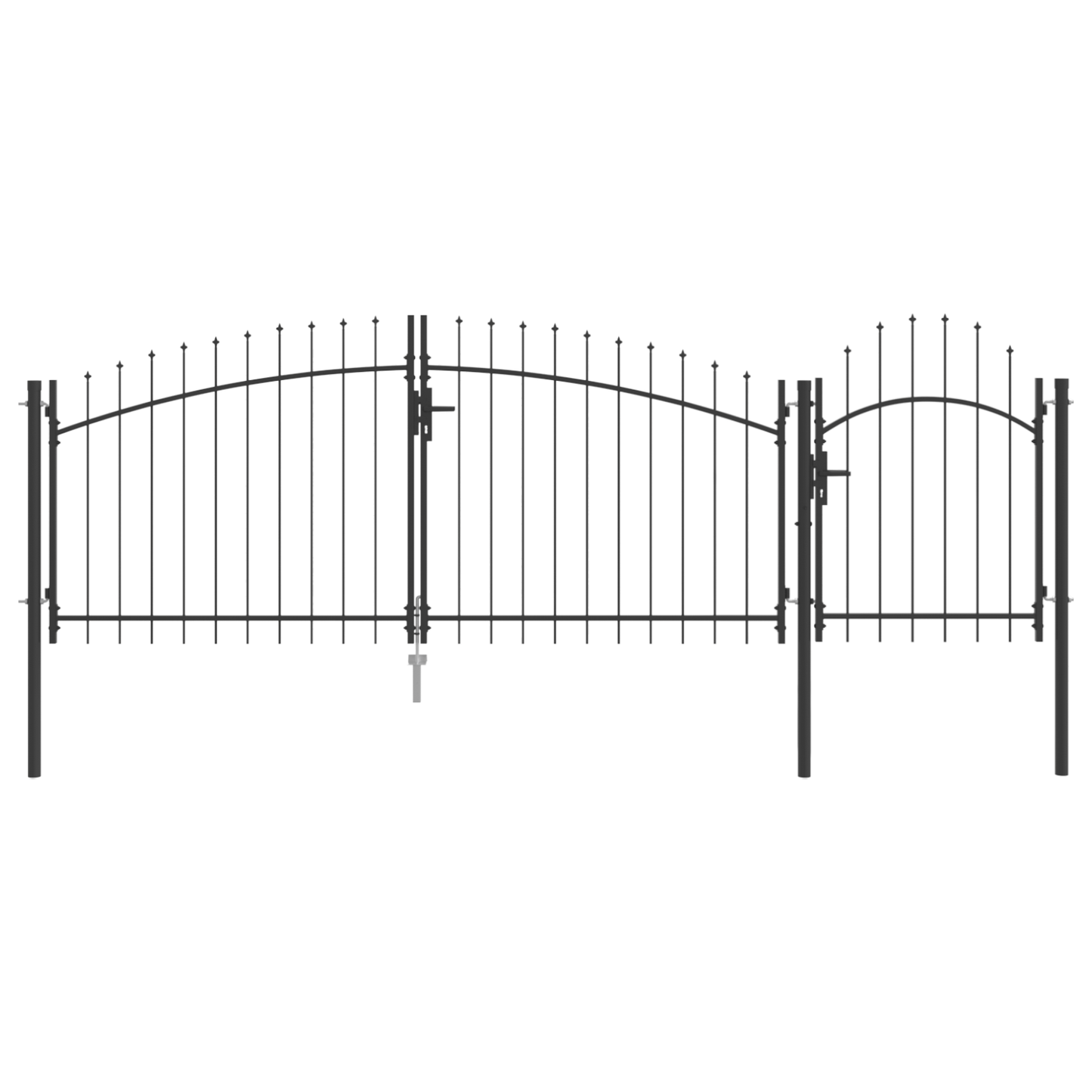 Gartentor Schwarz 100 x 400 cm