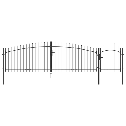 Gartentor Schwarz 100 x 500 cm