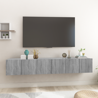 TV-Wandschränke 3 Stk. Grau Sonoma 60x30x30 cm Holzwerkstoff