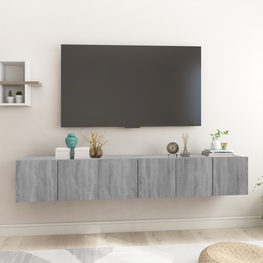 TV-Wandschränke 3 Stk. Grau Sonoma 60x30x30 cm Holzwerkstoff
