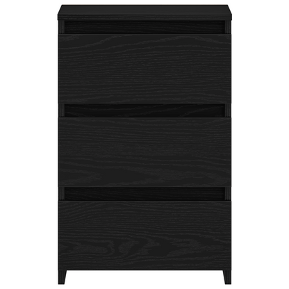 Nachttisch 2 pcs Schwarz Eichen-Optik 40 x 35 x 62,5 cm