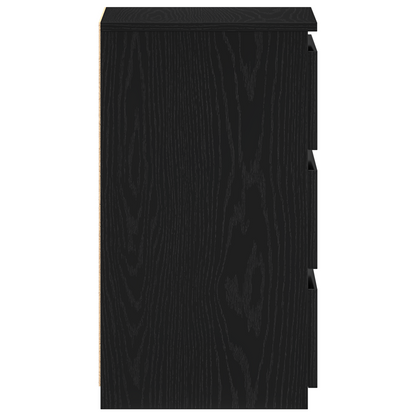 Nachttisch 2 pcs Schwarz Eichen-Optik 40 x 35 x 62,5 cm