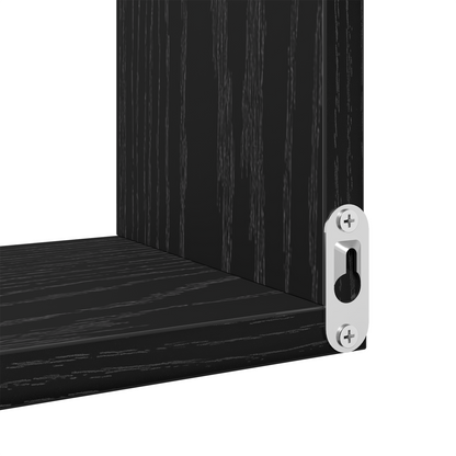 Wand-Eckregal mit Regal 2 pcs Schwarze Eiche 40 x 40 x 49,5 cm