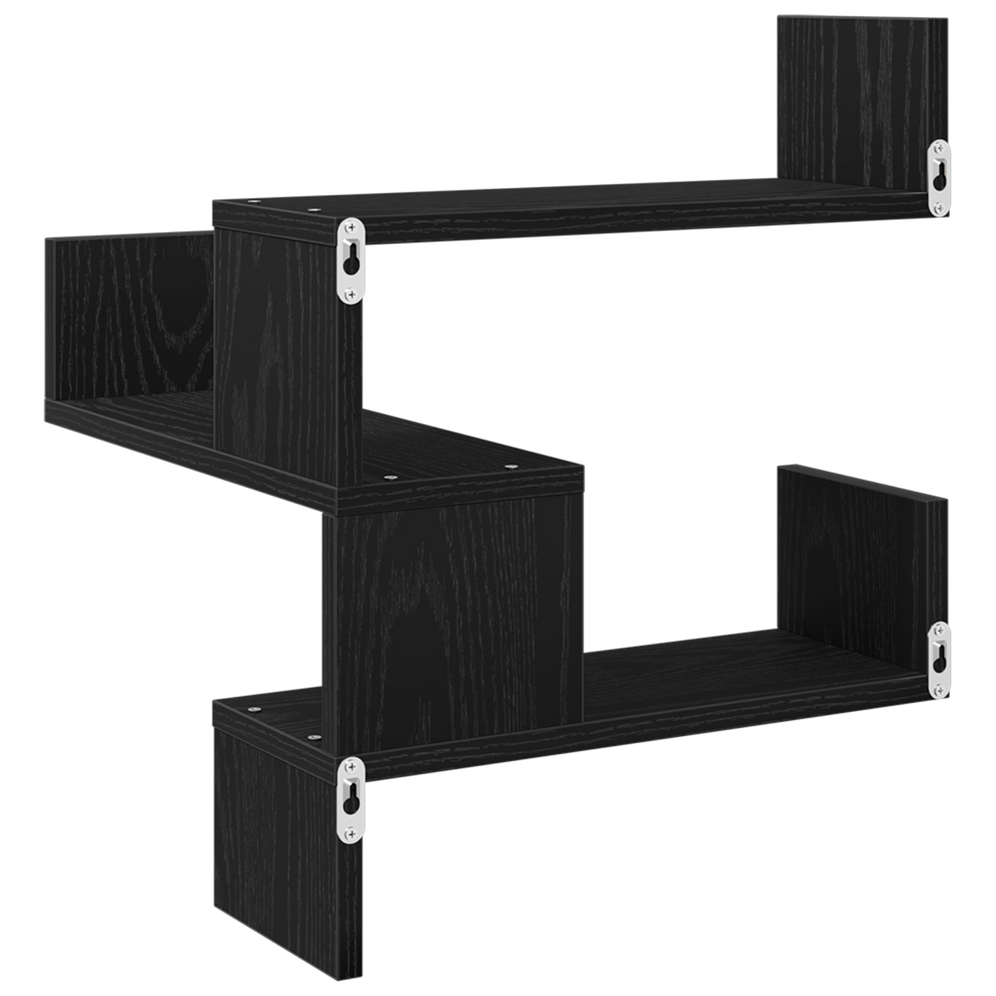 Wand-Eckregal mit Regal 2 pcs Schwarze Eiche 40 x 40 x 49,5 cm