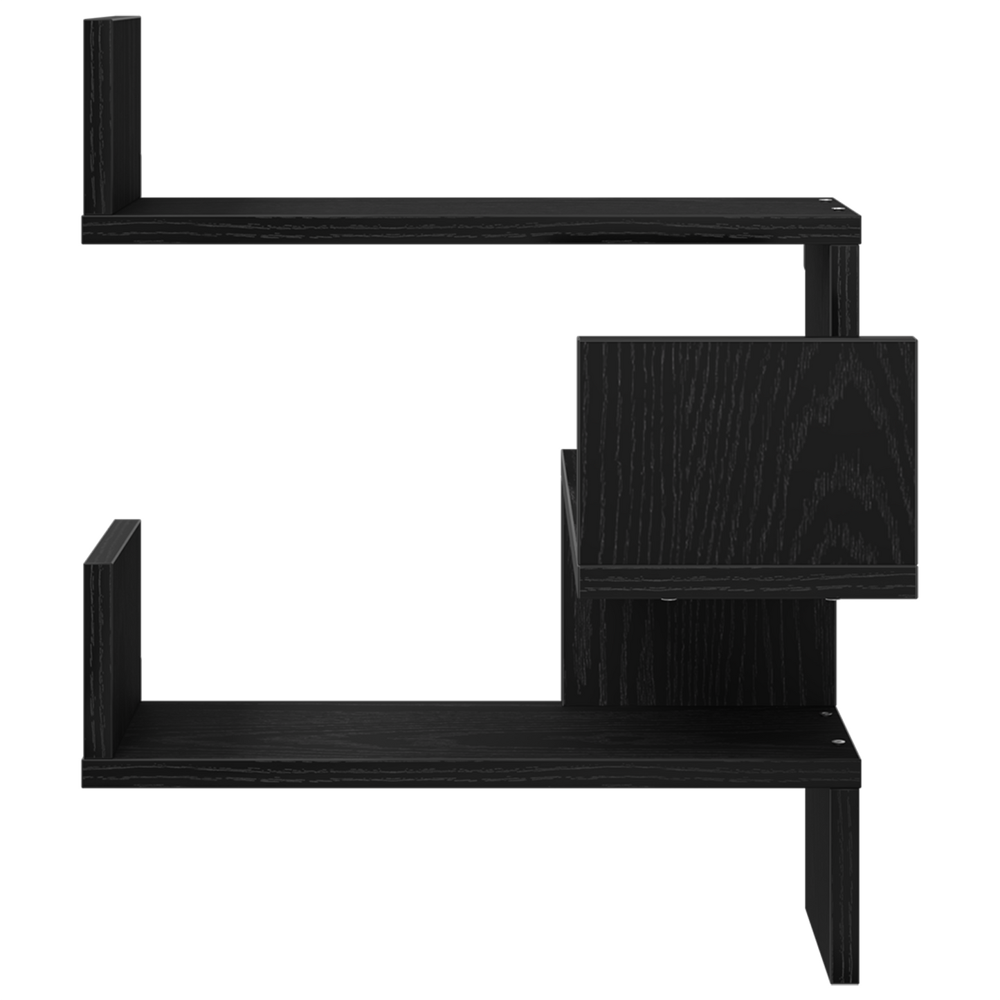 Wand-Eckregal mit Regal 2 pcs Schwarze Eiche 40 x 40 x 49,5 cm