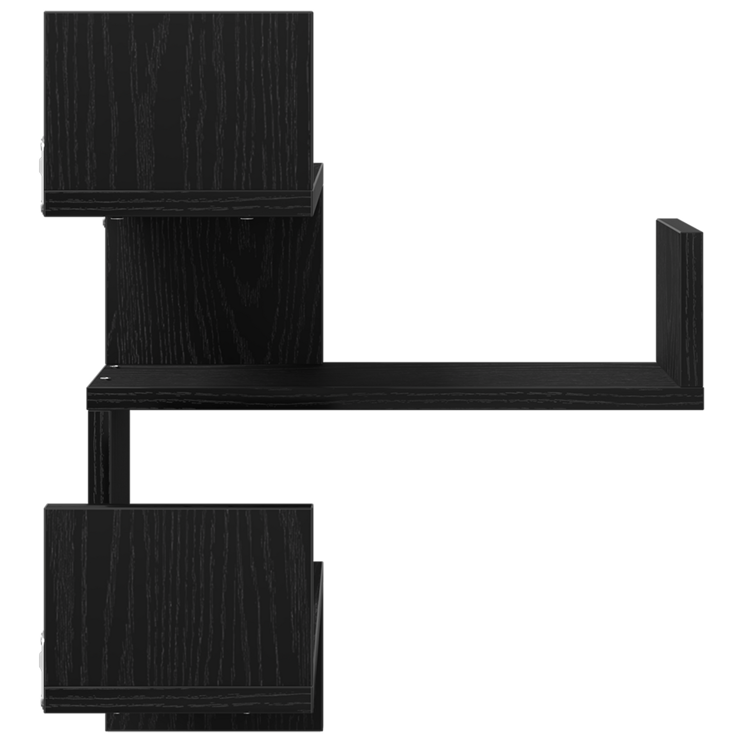 Wand-Eckregal mit Regal 2 pcs Schwarze Eiche 40 x 40 x 49,5 cm