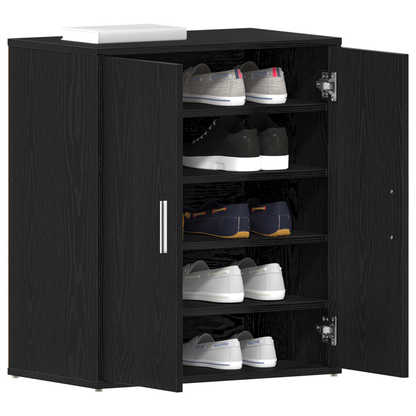 Schuhschrank Schwarze Eiche 60 x 35 x 70 cm Holzwerkstoff