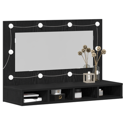 Spiegelschrank Schwarze Eiche 90 x 31,5 x 62 cm Holzwerkstoff
