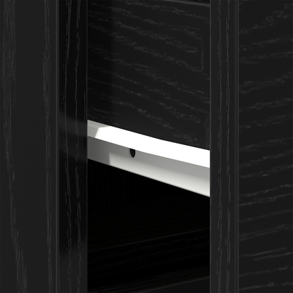 Badezimmer Schrank Schwarze Eiche 65 x 33 x 60 cm Holzwerkstoff