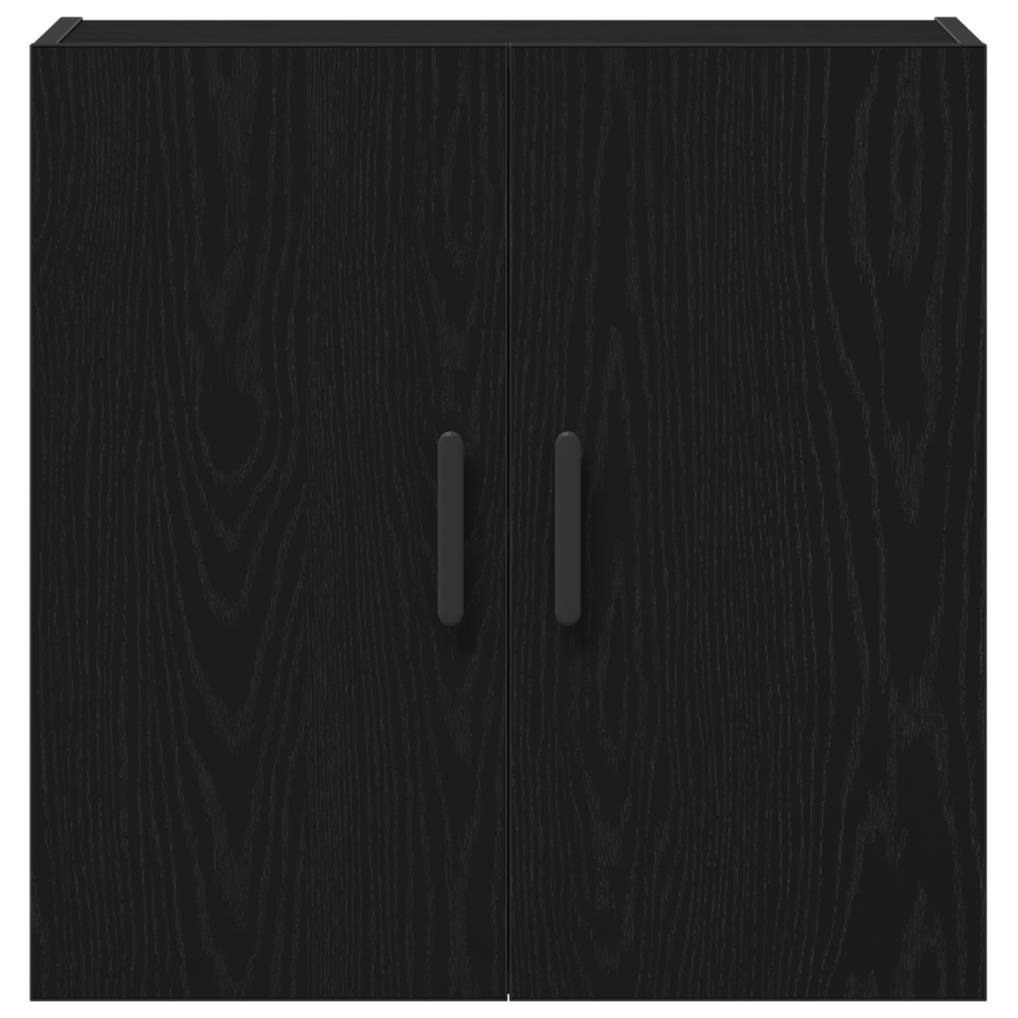 Wandregal Schwarz Eiche 60x31x60 cm Holzwerkstoff