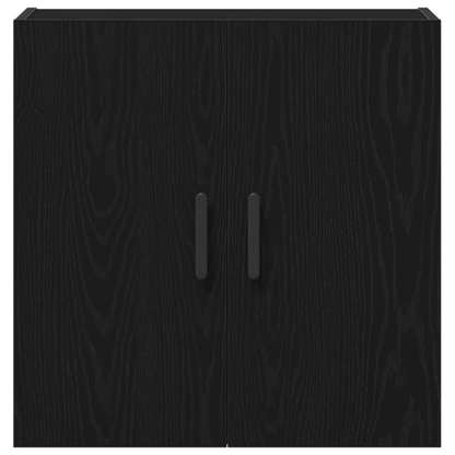 Wandregal Schwarz Eiche 60x31x60 cm Holzwerkstoff