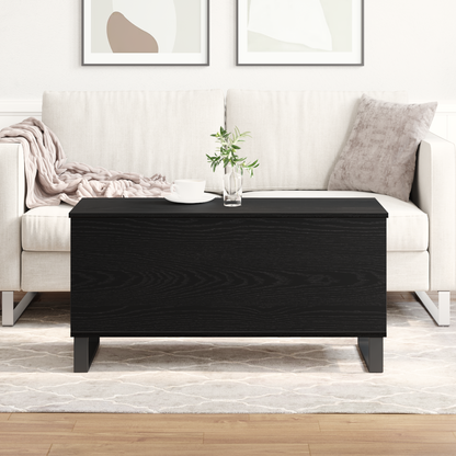 Couchtisch Schwarz Eichen-Optik 90 x 44.5 x 45 cm Holzwerkstoff