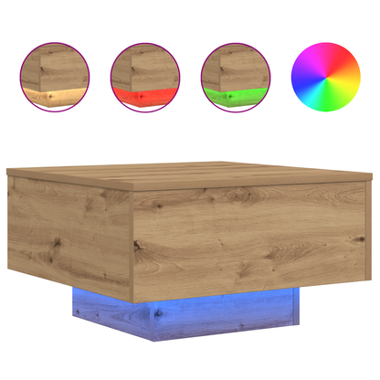 Couchtisch Eiche handwerklich 55 x 55 x 31 cm Holzwerkstoff