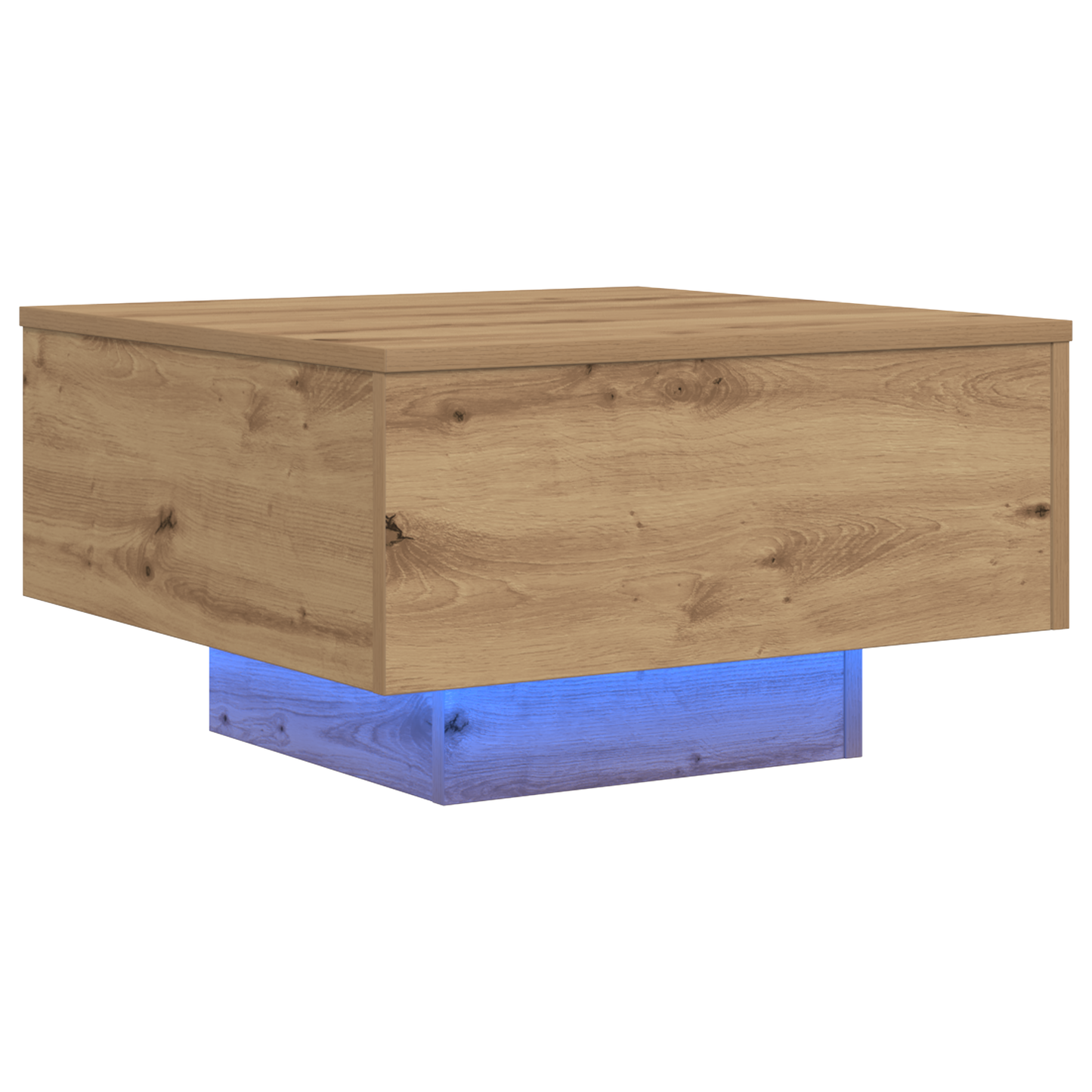 Couchtisch Eiche handwerklich 55 x 55 x 31 cm Holzwerkstoff