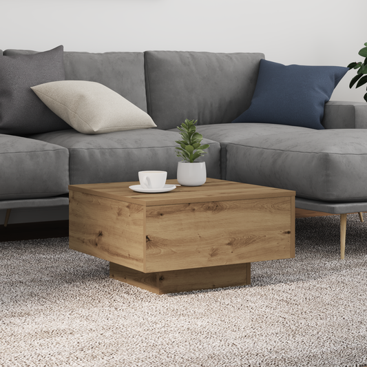 Couchtisch Eiche handwerklich 55 x 55 x 31 cm Holzwerkstoff