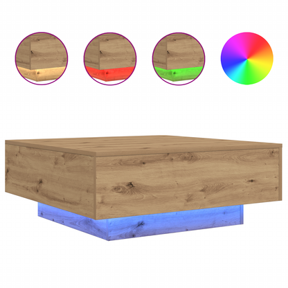 Couchtisch Eiche handwerklich 80 x 80 x 31 cm Holzwerkstoff