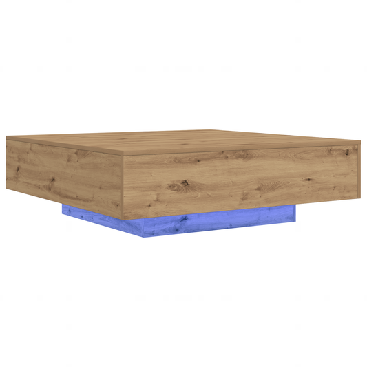 Couchtisch Eiche handwerklich 100 x 100 x 31 cm Holzwerkstoff