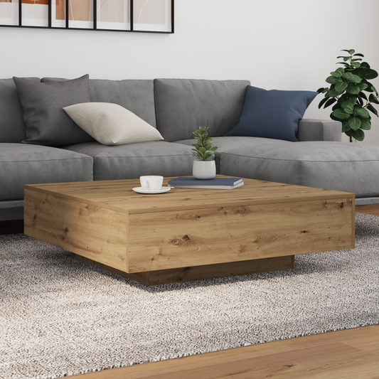 Couchtisch Eiche handwerklich 100 x 100 x 31 cm Holzwerkstoff