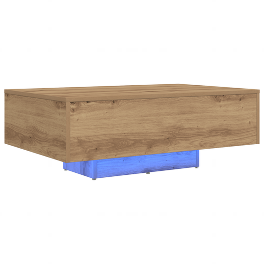 Couchtisch Eiche handwerklich 85 x 55 x 31 cm Holzwerkstoff