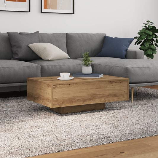 Couchtisch Eiche handwerklich 85 x 55 x 31 cm Holzwerkstoff