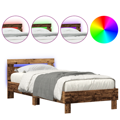 Bettgestell Altholz 75 x 190 cm Holzwerkstoff