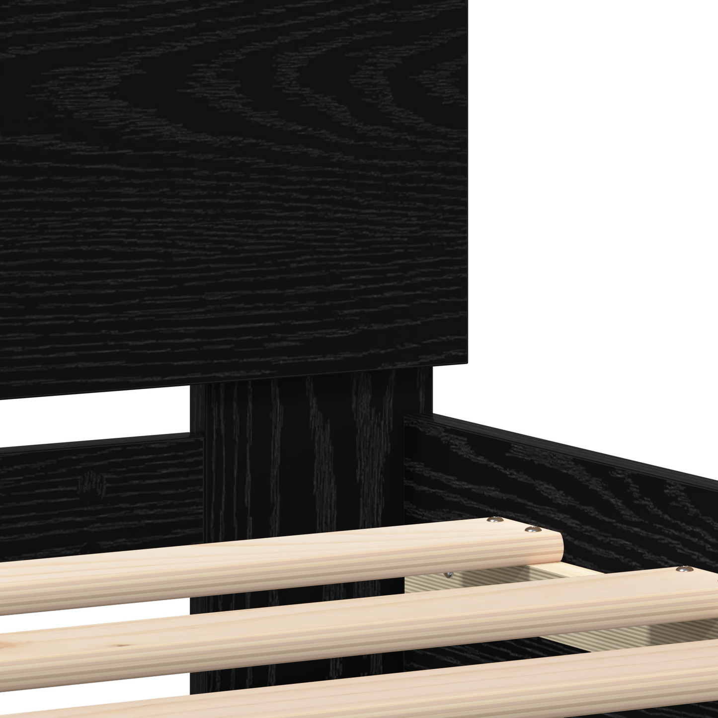 Bettgestell Schwarz Eichen-Optik 75 x 190 cm Holzwerkstoff