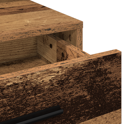 Schminktisch mit Regal Altholz 79 x 41 x 135 cm Holzwerkstoff