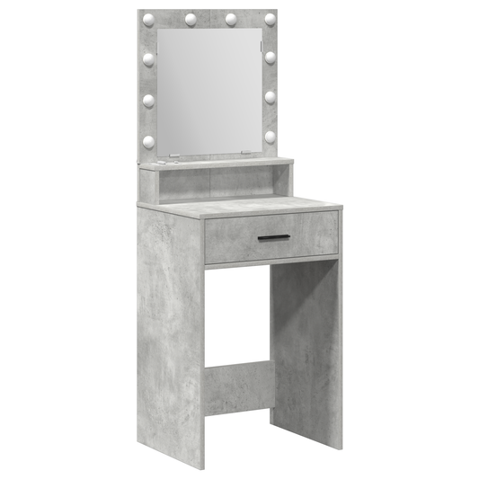 Schminktisch mit Regal Betongrau 50 x 41 x 135 cm Holzwerkstoff