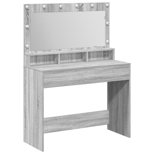 Schminktisch Grau Sonoma 100 x 41 x 135 cm Holzwerkstoff